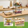 3 Tier Wire Baskets with 2 Banana Hangers, Detachable Countertop Fruit Vegetable Basket for Pantry Organization and Storage, Kitchen Counter Basket Stand for Storage Potato Onion Bread Snack Veggie view 3