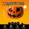 Baoblaze Halloween Pumpkin Candy Bowl with Moving Skeleton Hand Ornament Animated Halloween Skull Bowl for Halloween Decorations Home, 25x15cm, Orange view 2