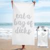 BUECDHYEI Eat A Bag of Dicks Beach Towel Absorbent Bath Towel Quick Dry Towel Oversized Super 27.5"X55" view 1
