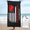 BYOBLU American Flag Native Blood Beach Towel Absorbent Bath Towel Quick Dry Towel Oversized Super 31.5"X63" view 1