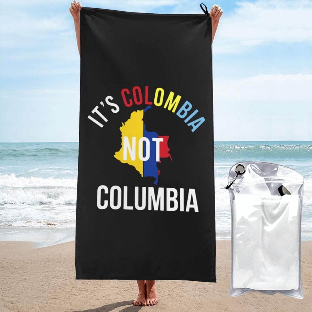 BUECDHYEI It's Colombia Not Columbias Beach Towel Absorbent Bath Towel Quick Dry Towel Oversized Super 31.5"X63"