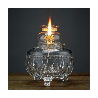 LEIXIUSM Kerosene Oil Lamps Crystal Oil Lamp Liquid Lamp Household Flower Enshrines Windproof Lamp Household Emergency Hurricane Lamp(Clear)