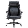 OLYFING Executive Office Chair, Heavy Duty 500 lbs, Ergonomic Leather Desk Chair with Adjustable Headrest and Lumbar Support, Big and Tall High Back Swivel Chair with Flip-up Armrests, Black view 4
