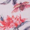 (5 ft) Cotton Printed Linen Single Curtain | Flower Design | Eyelet Window Curtain | Cotton Linen Fabric | Window Single Curtain (Red) | Vintage Print | for Home | (Pack of 1) | view 3
