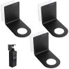 Segbeauty 3pcs 16.9oz Plastic Pump Bottles & 3pcs 1.1inch 2.8cm Drill-Free Shower Bottle Holder Stainless Shower Shampoo Holder Wall Mounted, 500ml Empty Reusable Modern Bathroom Liquid Container view 4