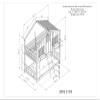 KEIKI Twin Over Twin House Bunk Bed with Roof, Window, Window Box, Door, with Safety Guardrails and Ladder,White view 2