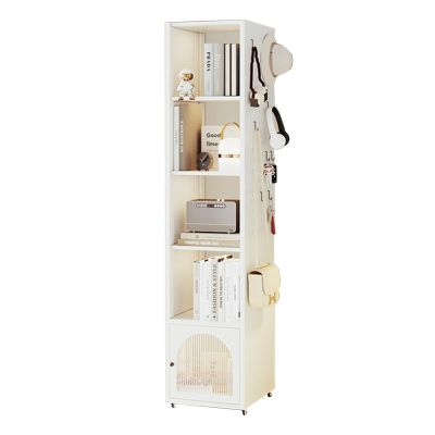 Rotating Bookshelf Tower360 Rotating Bookshelfrotating Kids Bookshelfmulti-function Rotating Storage Rackmovable BookshelfSteel Rotating BookshelfBookshelf With Four-Sided Storage(15x15x69in)