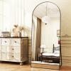 Easly Arched Full-Length Mirror, 36"x78" Arched Floor Mirror with Stand, Wall-Mounted for Bathroom, Dressing Room - Hanging or Leaning - Full Body Mirror for Bedroom, Black view 1