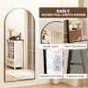 Easly Arched Full-Length Mirror, 36"x78" Arched Floor Mirror with Stand, Wall-Mounted for Bathroom, Dressing Room - Hanging or Leaning - Full Body Mirror for Bedroom, Black view 4