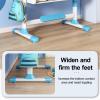 Bidbory Kids Desk and Chair Set, Height Adjustable Pink Desks for Kids, Kid Desk with Storage,Toddler Table Study Table with Bookshelf and Drawer, for Boys and Girls (Blue-a) view 3