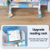 Bidbory Kids Desk and Chair Set, Height Adjustable Pink Desks for Kids, Kid Desk with Storage,Toddler Table Study Table with Bookshelf and Drawer, for Boys and Girls (Blue-a) view 4