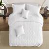 Blythease Oversized King Bedspread, Modern & Contemporary Look, Lightweight Bedding Cover, Reversible, 5 Piece Set, Pure White view 3