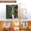Verdenu 10'' Christmas Tree Topper Lighted in 8 Modes, Christmas Star Tree Topper with 40 LED Lights, Metal Star Tree Topper with Remote Control for Christmas Decorations, Home Decorations (Gold) view 2