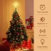 Verdenu 10'' Christmas Tree Topper Lighted in 8 Modes, Christmas Star Tree Topper with 40 LED Lights, Metal Star Tree Topper with Remote Control for Christmas Decorations, Home Decorations (Gold) view 3