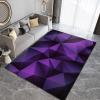 Gradient Black and Purple Geometric Area Rugs, Purple Three-Dimensional Rhombus Soft Washable Carpet, Upholstery Rug with Non-Slip Backing for Kids Boys Girls Bedroom Living Room 5ftx8ft view 4