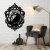 Aportif Metal Gothic Wall Art, Gothic Metal Wall Decor, Crow Decorations, Bird Art, Halloween Decorations, Living Room Decor (Black, 13x19 in | 34x47 cm) view 2
