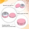 uxcell 1 Oz Tin Cans, 20 Pcs Aluminum Round Tins, Travel Sized Small Metal Tins Cosmetic Sample Containers with Screw Lid for Lotion Bars Beard Balms Candles, Pink view 3