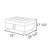 UOCFYK Ottoman Storage Ottoman Bench Faux Leather Footrest Footstool with Hinged Lid for Living Room, Bedroom, Entryway, Red, 35"X23"X17" view 3