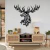 Aportif Metal Deer Head Wall Decor, Deer Head Wall Art, Metal Wildlife Art, Animal Decorations, Antler Decorations, Living Room Decor (Gold, 24"x22" | 60cmx55cm) view 2