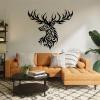 Aportif Metal Deer Head Wall Decor, Deer Head Wall Art, Metal Wildlife Art, Animal Decorations, Antler Decorations, Living Room Decor (Gold, 24"x22" | 60cmx55cm) view 3