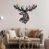 Aportif Metal Deer Head Wall Decor, Deer Head Wall Art, Metal Wildlife Art, Animal Decorations, Antler Decorations, Living Room Decor (Gold, 24"x22" | 60cmx55cm) view 4