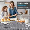 Coavas Extra Grip Thickened Shelf and Drawer Liner - Non-Adhesive Non-Slip Waterproof Mats for Kitchen Cabinets, Drawers, Shelves, Dresser & Cupboard, Easy Cut DIY (Black Rhombic, 12IN x 10FT) view 4