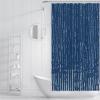 OLLIAR Home Modern Chic Stall Shower Curtain Navy Blue Curtains for Bathtub Decor Abstract Vertical Stripes Prints Long Fabric Bath Curtain 54x78 Inches view 3