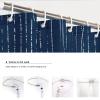 OLLIAR Home Modern Chic Stall Shower Curtain Navy Blue Curtains for Bathtub Decor Abstract Vertical Stripes Prints Long Fabric Bath Curtain 54x78 Inches view 4