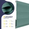Sulugood Cordless Roman Shades for Windows Blackout Roman Blinds,Room Darkening Thermal Insulated Window Shades for Home Living Room Bedroom, Blackout - Green 58" W x 36" H view 3