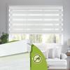 MoDanCeQ No Drill Zebra Blinds for Windows 24" W x 36" H,Silver White view 1