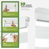 MoDanCeQ No Drill Zebra Blinds for Windows 24" W x 36" H,Silver White view 2