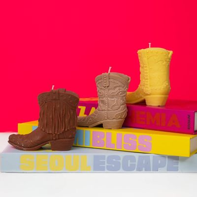 CowBoy Boot Candle (Color: Blue, Scent: Lavender Feilds)