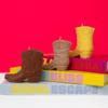 CowBoy Boot Candle (Color: Blue, Scent: Lavender Feilds) view 1