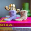 CowBoy Boot Candle (Color: Blue, Scent: Lavender Feilds) view 2