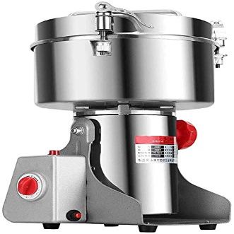 Electric Grain Grinder Superfine Mill 2500G Powerful Electric Grain Mill Grinder Flour Mill Stainless Steel High-Speed Cereal Mill Grinder Herb Grinder Corn Mill Family Medicial Powder Machine