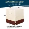 Westblue Air Conditioner Cover for Outside Units-Heavy Duty 600D AC Cover for Outside Unit Waterproof & Resistant AC Unit Covers Outdoor Central Square (Honey & Mocha, 40x40x42 inches) view 2