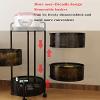 SLGGPJBU Kitchen Storage Shelf Rack, Rotating Utility Storage Cart with Hollow Baskets, Space Saving Organizer for Kitchen/Garage/Bathroom/Laundry view 2