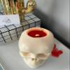Giant Life-Sized Bleeding Skull Candle (Scent: Sangria White Peach) view 4