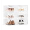 6PCS shoebox, plastic white Clear XL, square shoe cabinet with lid, waterproof, multi-purpose, clamshell lid design, Home kitchen drawer locker - perfect for home and kitchen! view 1