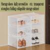 6PCS shoebox, plastic white Clear XL, square shoe cabinet with lid, waterproof, multi-purpose, clamshell lid design, Home kitchen drawer locker - perfect for home and kitchen! view 2