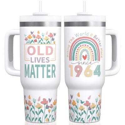 60th Birthday Gifts for Women Men,1964 Vintage Tumbler,1964 Birthday Gifts for Women, 60 Year Old Birthday Gifts