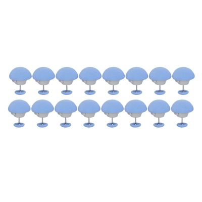 Duvet Clips, Bed Sheet Clips with Cotton Surfaces 16PCS Mushroom Shaped Duvet Snaps to Hold Comforter for Quilts, Cushions, Curtains, Sofa Covers (Blue)