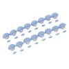Duvet Clips, Bed Sheet Clips with Cotton Surfaces 16PCS Mushroom Shaped Duvet Snaps to Hold Comforter for Quilts, Cushions, Curtains, Sofa Covers (Blue) view 2