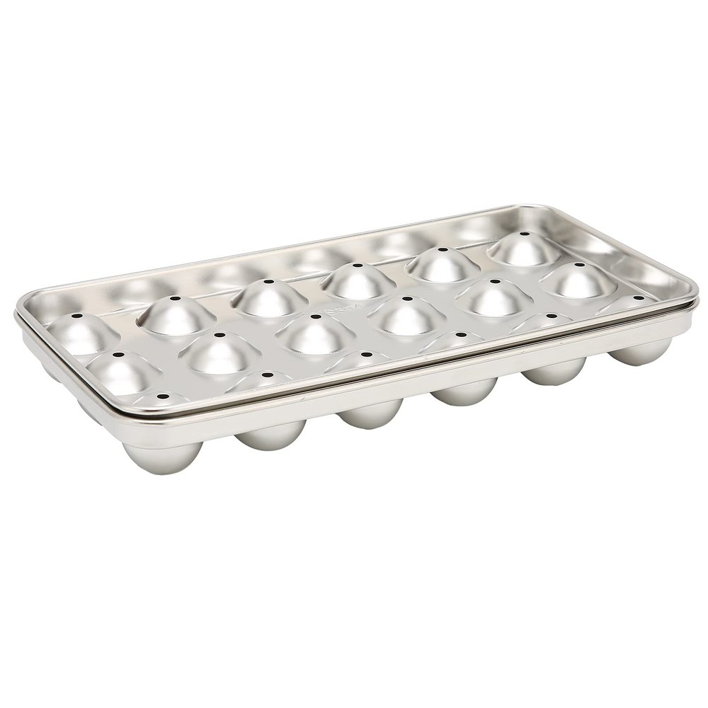 Metal Trays, Stainless Steel Trays with Round Edges Design 18 Grid 304 Stainless Steel Stainless Steel for Wine Beverage Bar Restaurant
