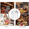 Silverware Set Stainless Steel Flatware Set Service for 6 Cutlery Utensils Set Include Knife Fork Spoon Durable Home Kitchen Eating Tableware Set Mirror Polished And Dishwasher Safe,30 Pieces,Gold view 2
