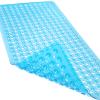 Linoows Non-Slip Bathtub and Shower Mats, Power Grip Bath Mat 35 x 16.3 Inch with Suction Cups and Drain Holes for Tub Bathroom Floor Safety, Machine Washable Soft Bathmat, Clear Blue view 1