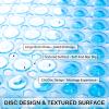 Linoows Non-Slip Bathtub and Shower Mats, Power Grip Bath Mat 35 x 16.3 Inch with Suction Cups and Drain Holes for Tub Bathroom Floor Safety, Machine Washable Soft Bathmat, Clear Blue view 2