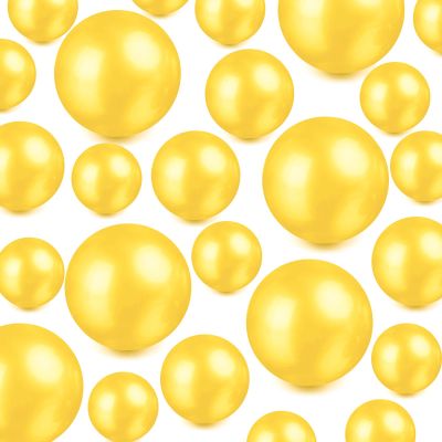 TMCLHXYNF 300Pieces Floating NO Hole Pearls for Vases,Makeup Beads,Highlight Faux Bright Gold Pearls Beads for Centerpiece Table Home Events Albu