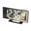 KRODEAIR LED Digital Projection Alarm Clock for Bedroom Projection on Ceiling Electronic Time Projector Dual-Loud Bedside Mute Clock,White on Black view 1