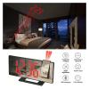 KRODEAIR LED Digital Projection Alarm Clock for Bedroom Projection on Ceiling Electronic Time Projector Dual-Loud Bedside Mute Clock,White on Black view 2
